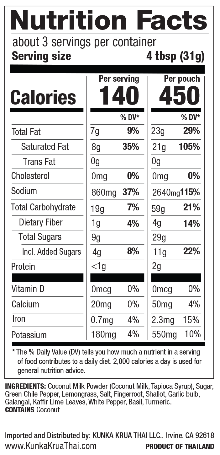 Thai Green Curry Dried Mix