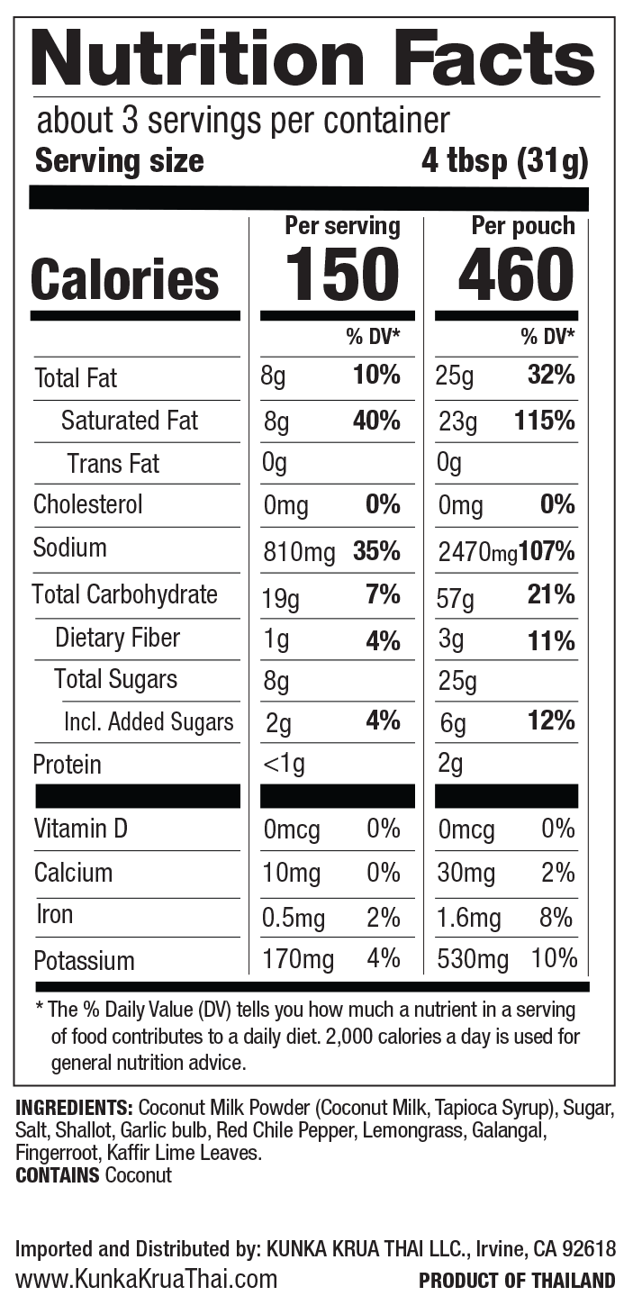 Thai Red Curry Dried Mix